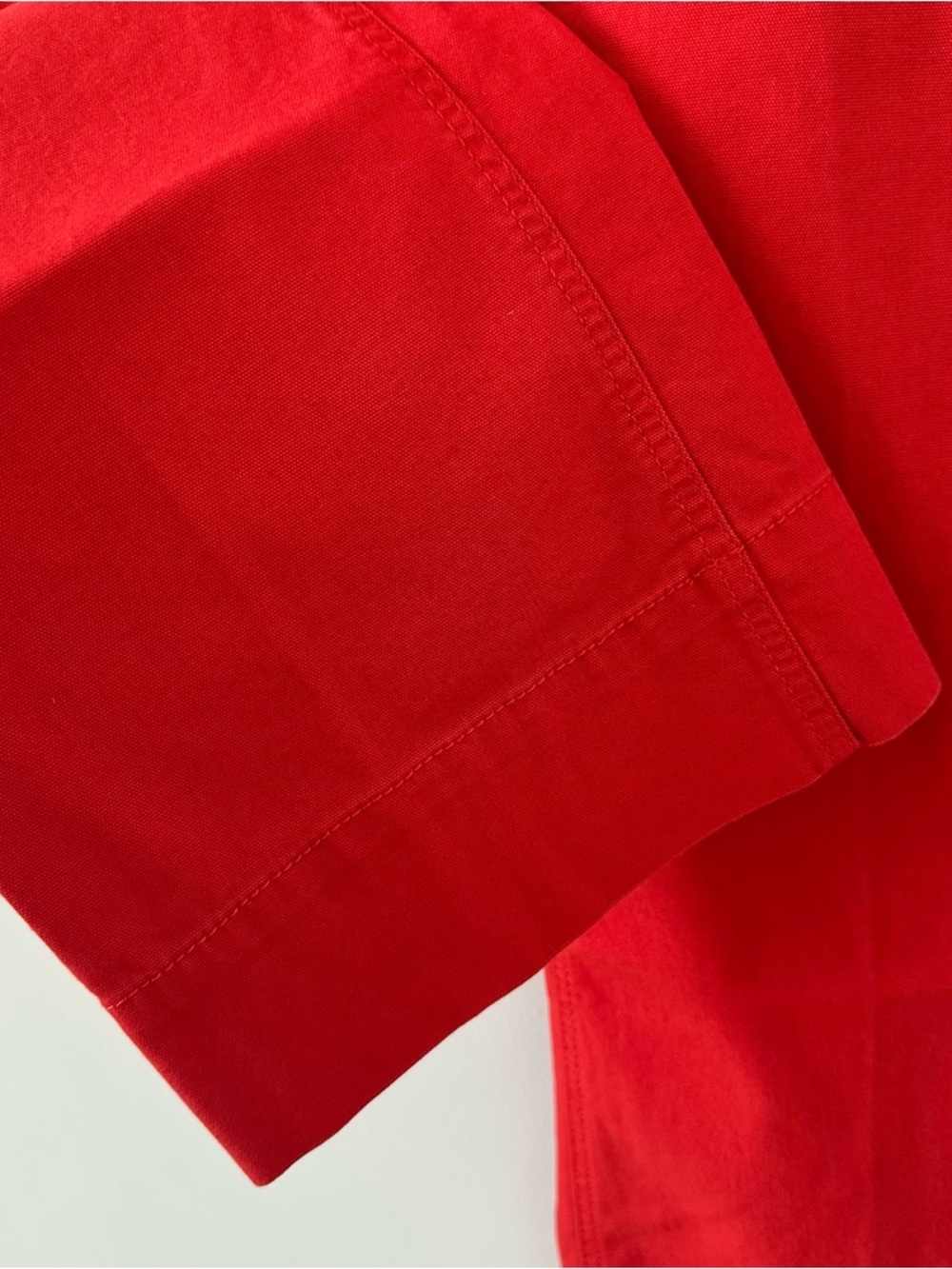 H&M Canvas Trousers Red Wide Leg Pants Jeans Size 2 New July Summer Straight Leg - Picture 10 of 16